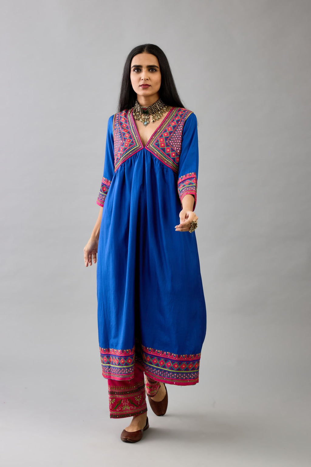 Libas Floral Printed Pure Cotton Empire Kurti - Absolutely Desi
