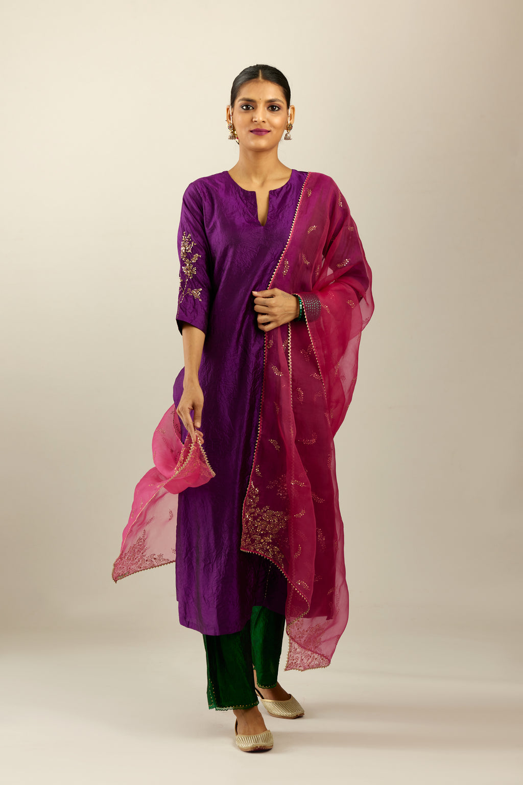 Buy Magenta Pink Salwar Suit With Kashmiri Aari Embroidery, Punjabi Suit  for Women, Salwar Kameez, Churidar Suit, Indian Western Dress, Ethnic  Online in India - Etsy