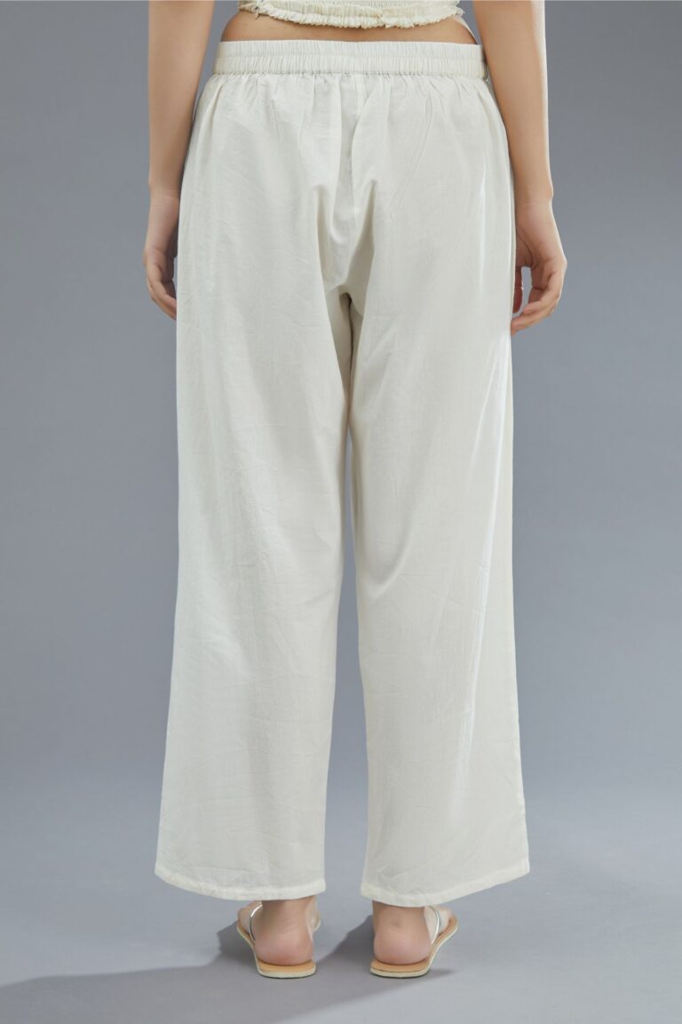 White Women Arvind Cotton Straight Palazzo DC_PL_05_WHT at Rs 708 in Delhi